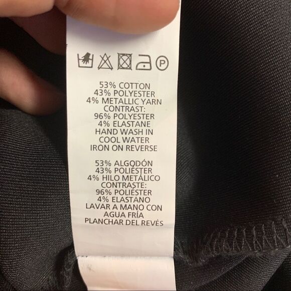 Atmosphere black blue houndstooth peplum bodycon Dress Sz 4 - Picture 10 of 16